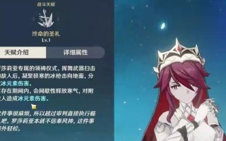 原神罗莎莉亚最佳武器选择指南（四星五星武器推荐，助力罗莎莉亚战斗实力）